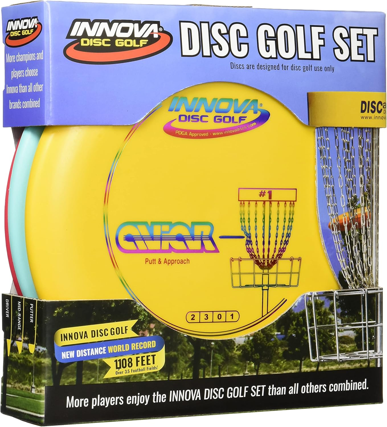 Set – Driver, Mid-Range & Putter, Comfortable DX Plastic, Colors May Vary (3 Pack)