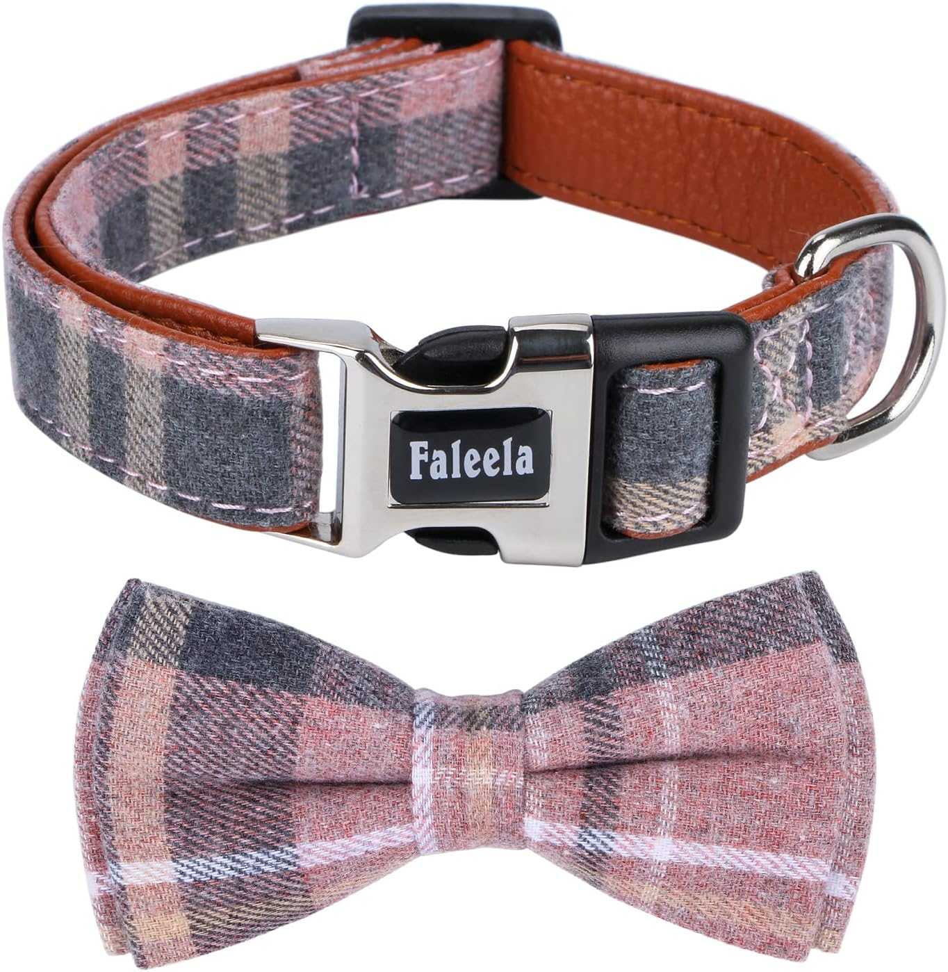 Cute Soft Girl Dog Collar with Bow, Bowtie Dog Collar for Boy,Detachable Adjustable Collar for Small Medium Large Pet