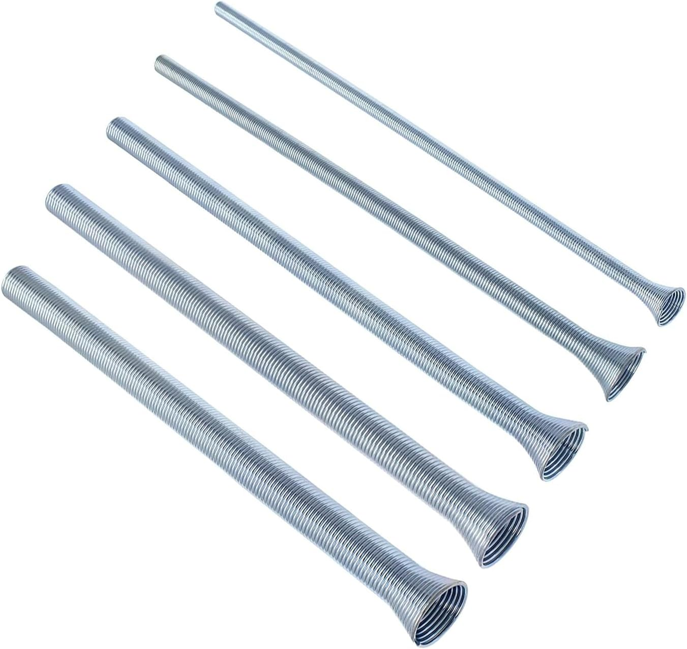 Yiiseejo 5 Pcs Spring Tube Benders Set, Tube Bender Kit 1/4'', 3/8'', 1/2'', 5/8'', 5/16'' for Copper Aluminum Thin Wall Steel Tubing, 8.27