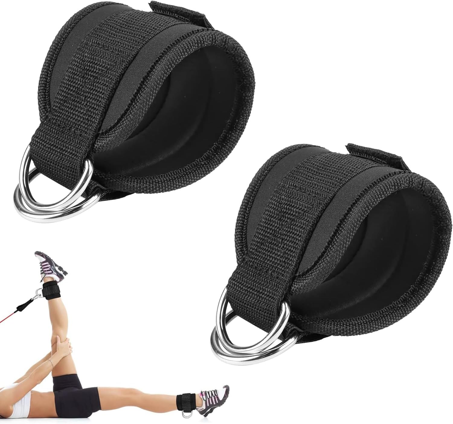 Ankle Strap  Cable Machines and Resistance Bands, Leg Extensions, Glute Workouts, Hip Abductors  Men and Women