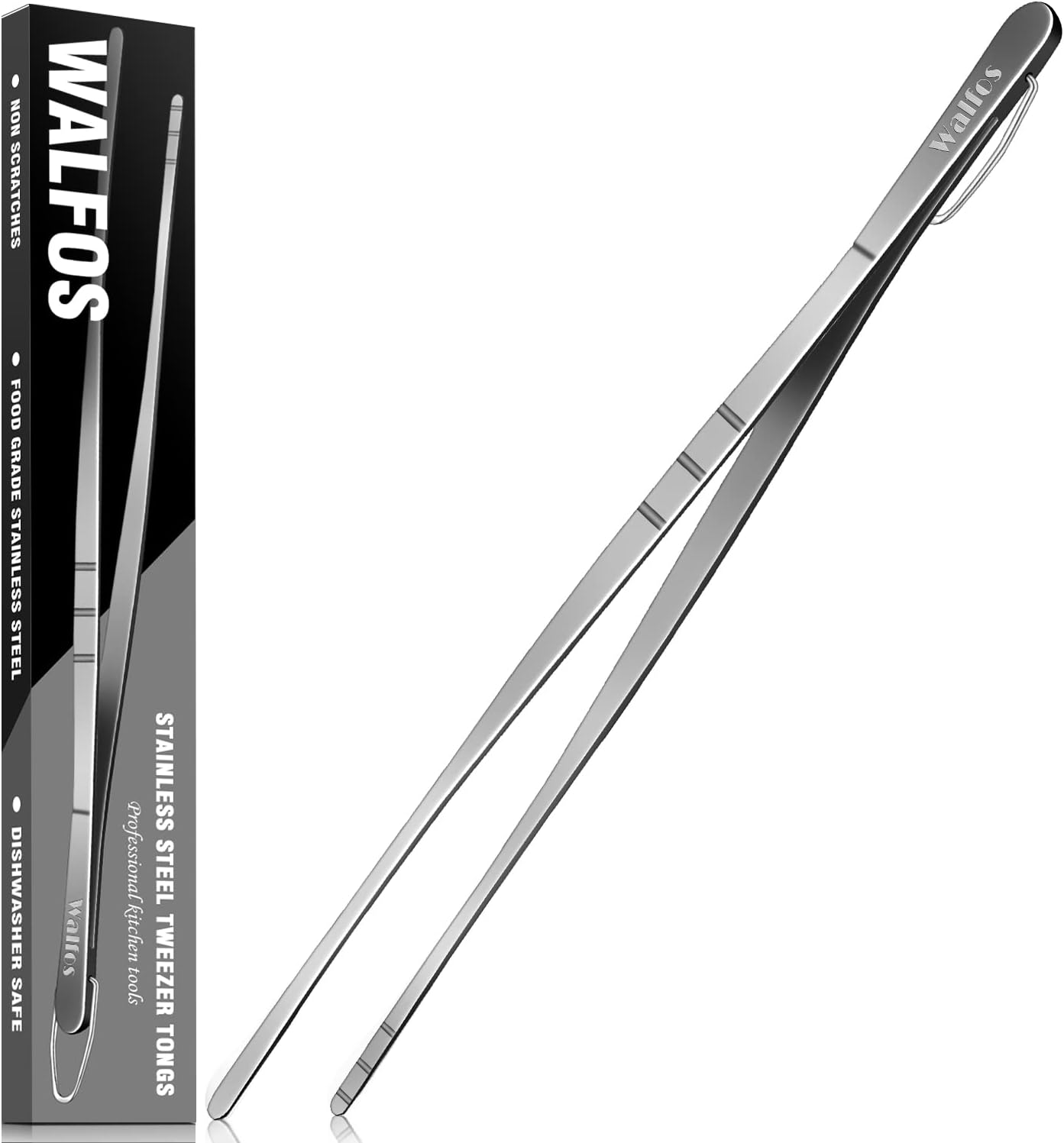 Walfos All Metal Kitchen Tongs for Cooking, BBQ Grilling, 600℉ Heat Resistant... - Picture 11 of 12