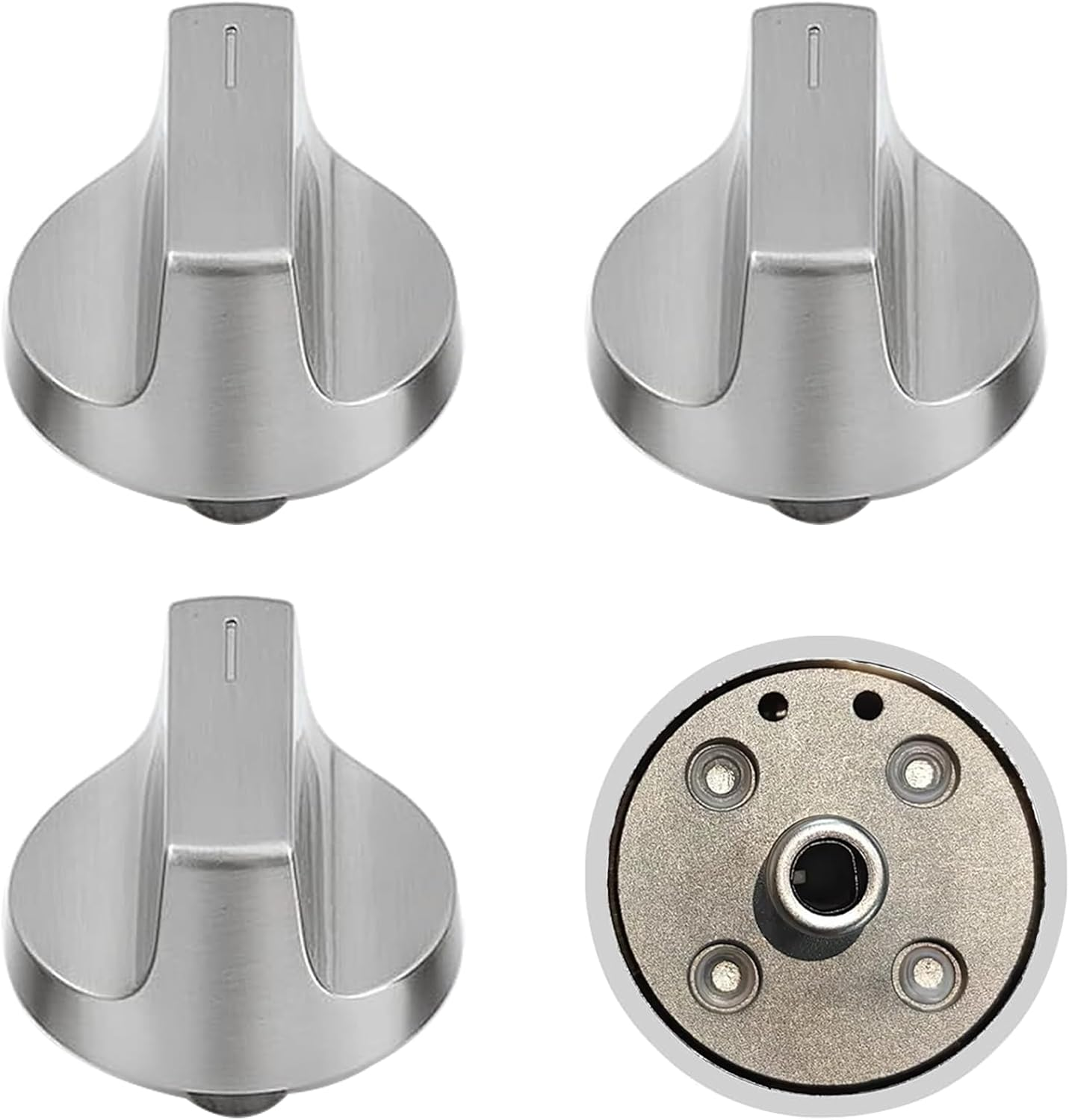 4 Pcs W11517334 Range Knob Compatible with Whirlpool Gas Ranges WEG515S0, WEG745H0, Replace W11122869, W10850033, W11458842
