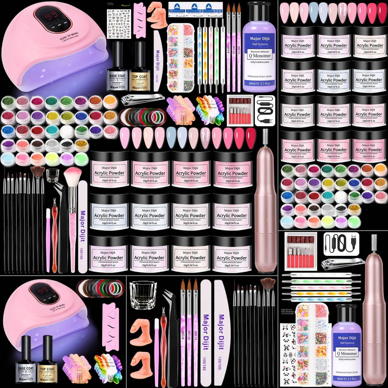 Kit completo de uñas acrílicas con Accesorios para principiantes y profe