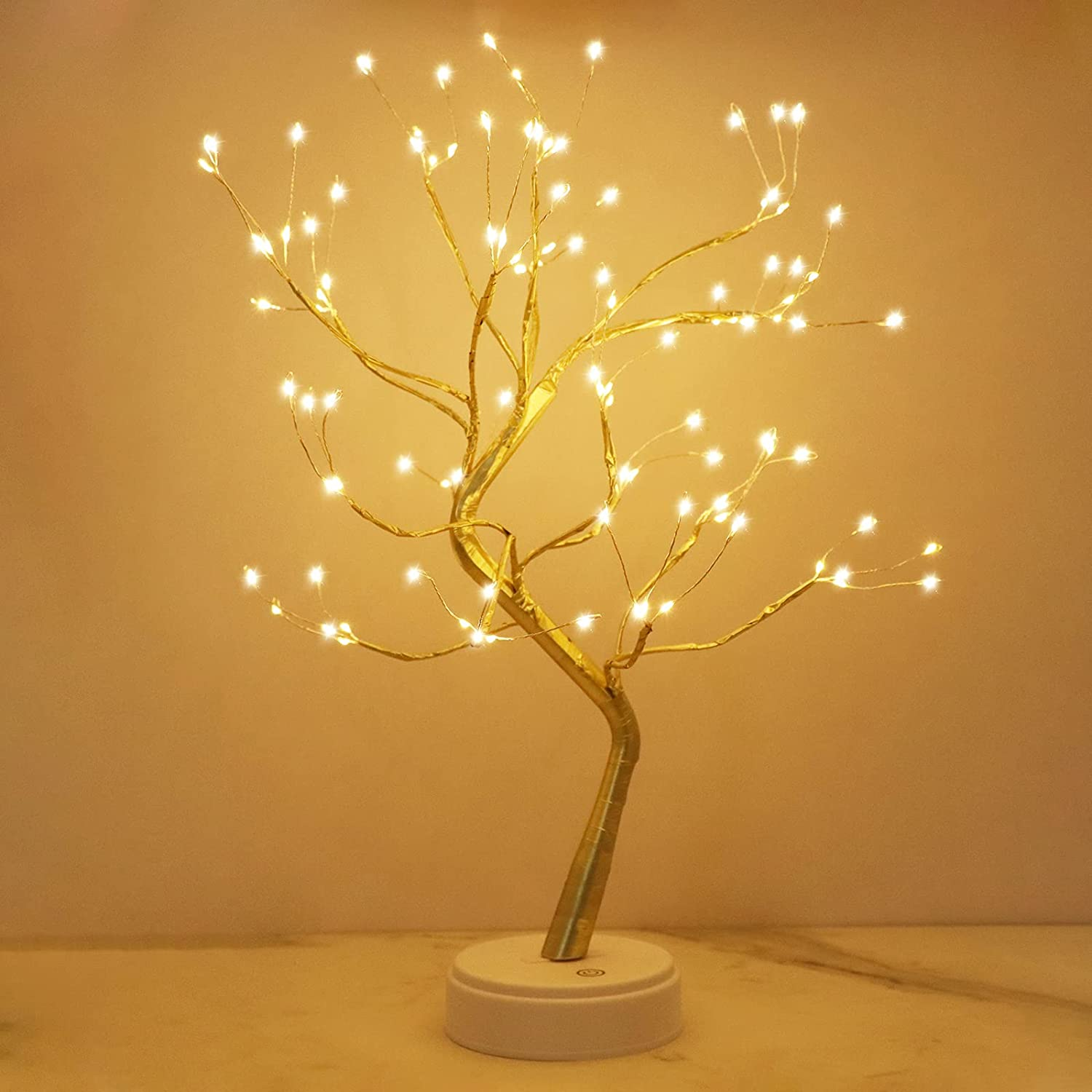LED Lichterbaum Warmweiß 108 LED Deko Baum Innen USB Batterie