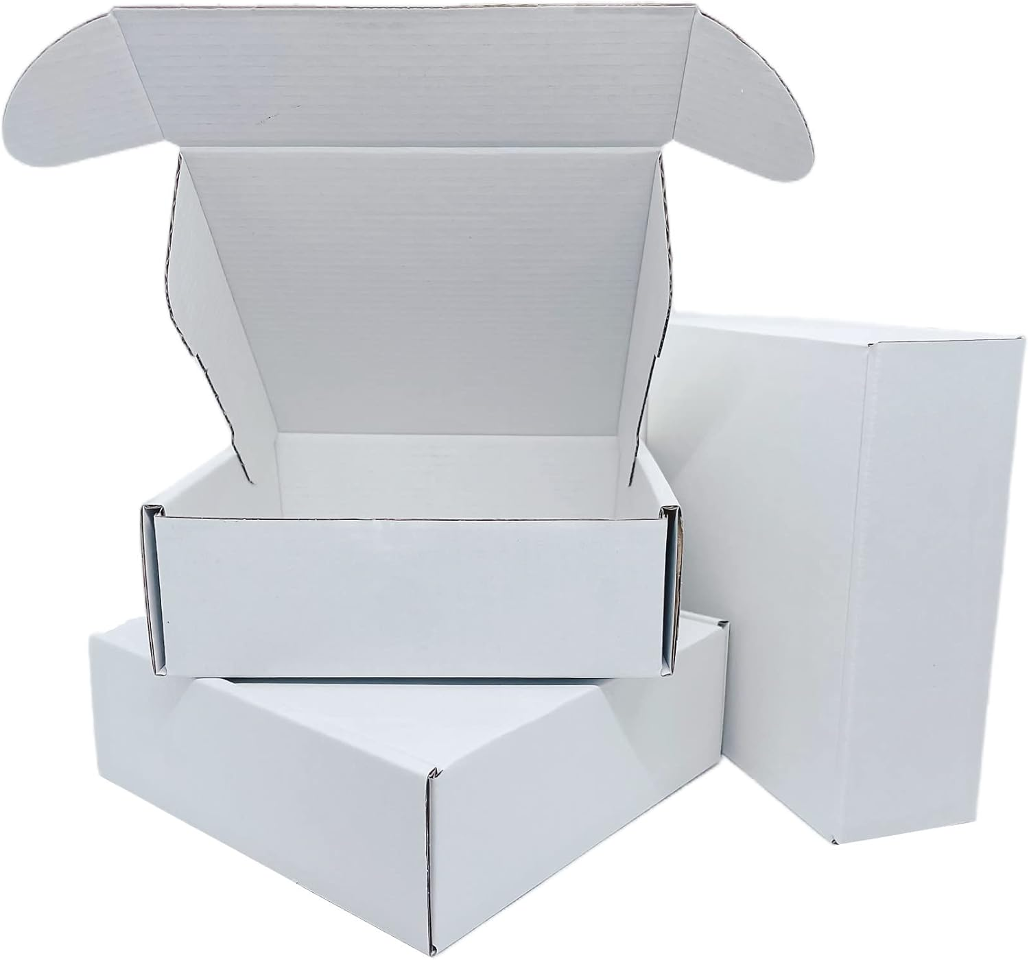 Small White Box 6 X 6 X 2 Inch 50 Pack Recyclable Corrugated Gift Mailers Storage Business Packaging Shipping Boxes
