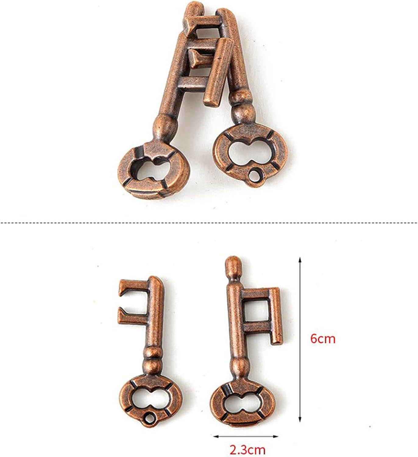 FantasyDay 15 Pcs Brain Teaser Puzzle,Metal Puzzle, Unlock Interlock IQ Test ... - Picture 9 of 11
