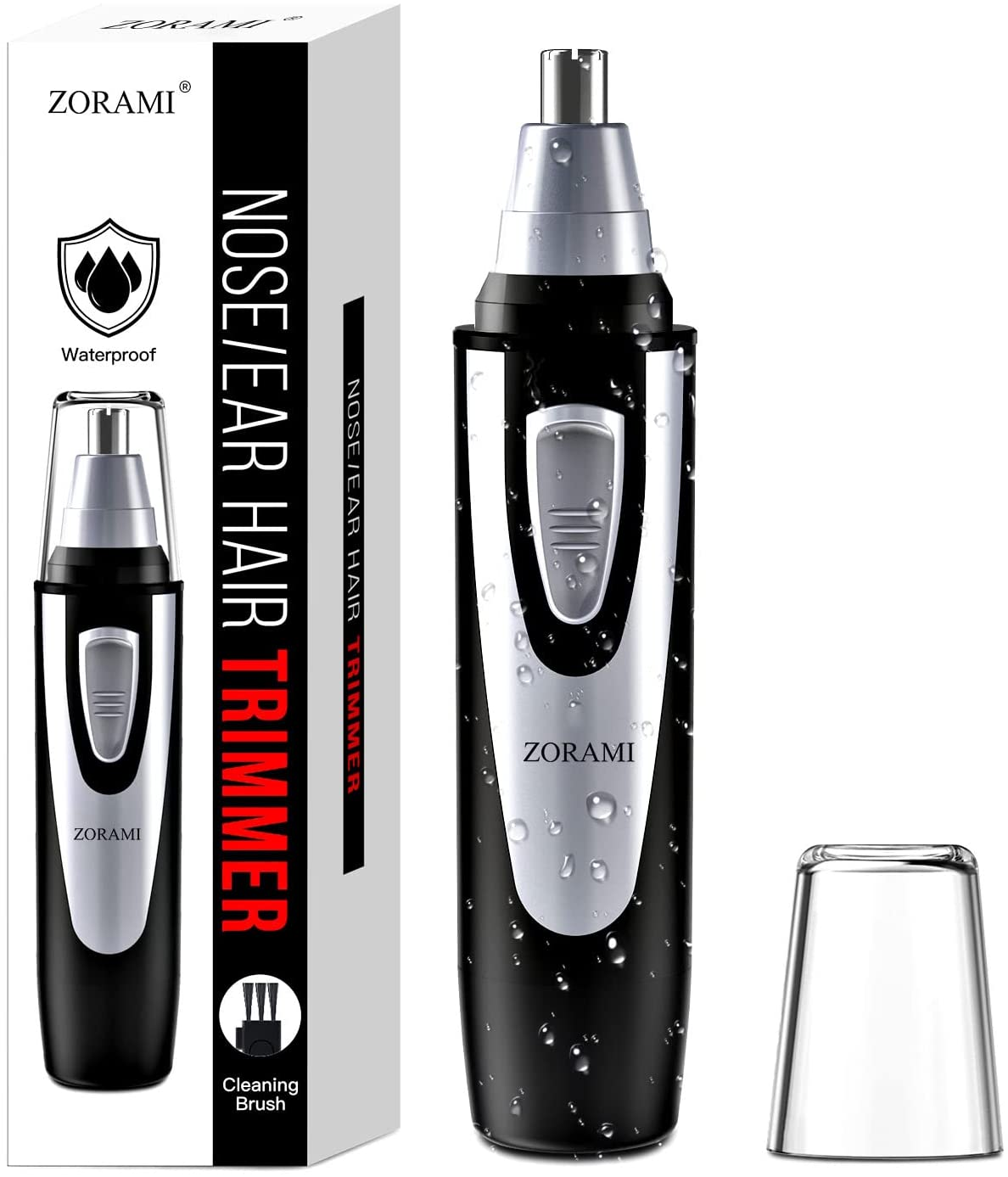 Ear & Nose Hair Trimmer – Waterproof, Black, Painless