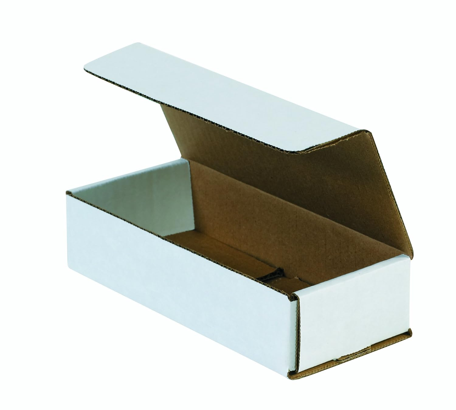 White Corrugated Cardboard Mailing Boxes, 7 1/2 X 3 1/4 X 1 3/4 Inches, Pack of 50, Crush-Proof, for Shipping, Mailing and Storing