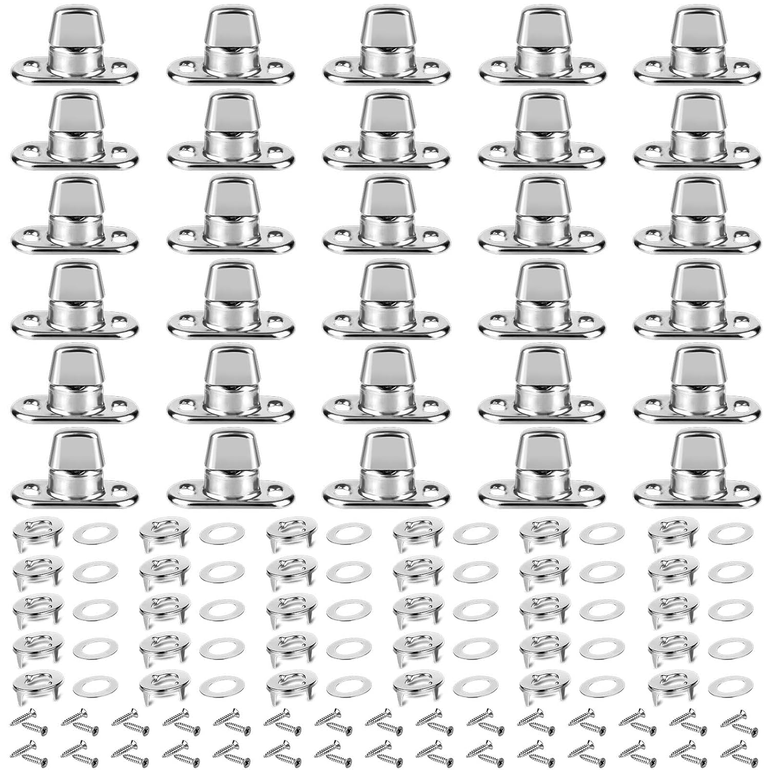 30-Piece Twist Lock Fastener Set for Canvas and Marine Applications