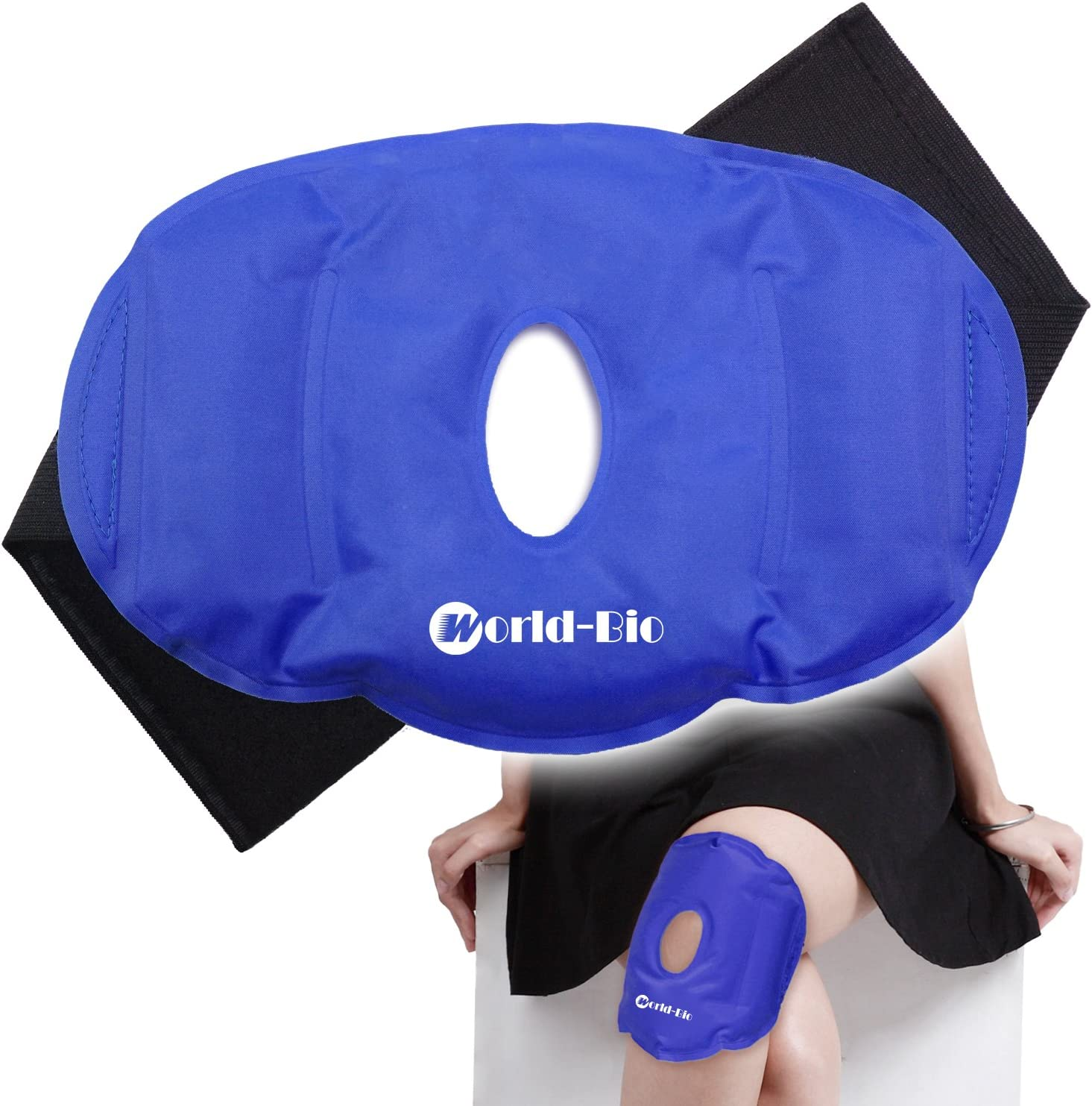 Knee Ice Pack Wrap around Entire Knee, Large Reusable Gel Ice Pack for Pain R... - Picture 11 of 16