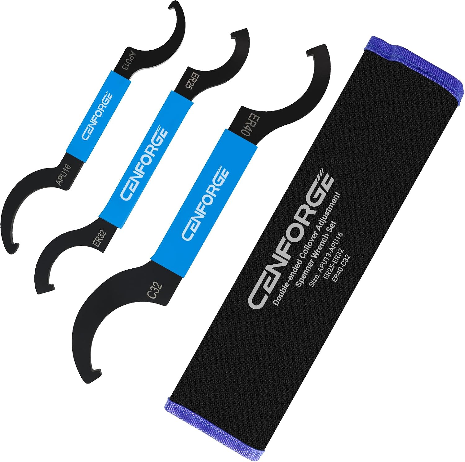 Double Ended Spanner Adjustment Wrench Set 3PC for Coilover