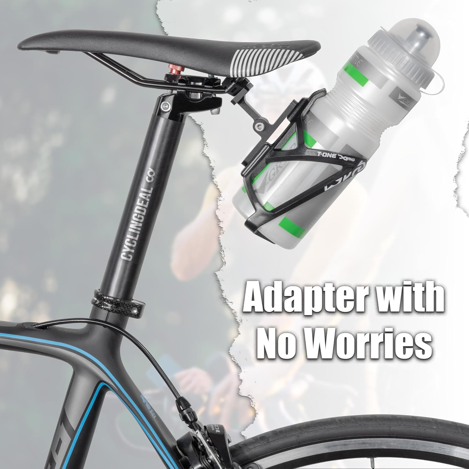 CyclingDeal Bike Bottle Cage Saddle Mount Adapter - MTB Road Bicycle Saddle R... - Picture 4 of 14