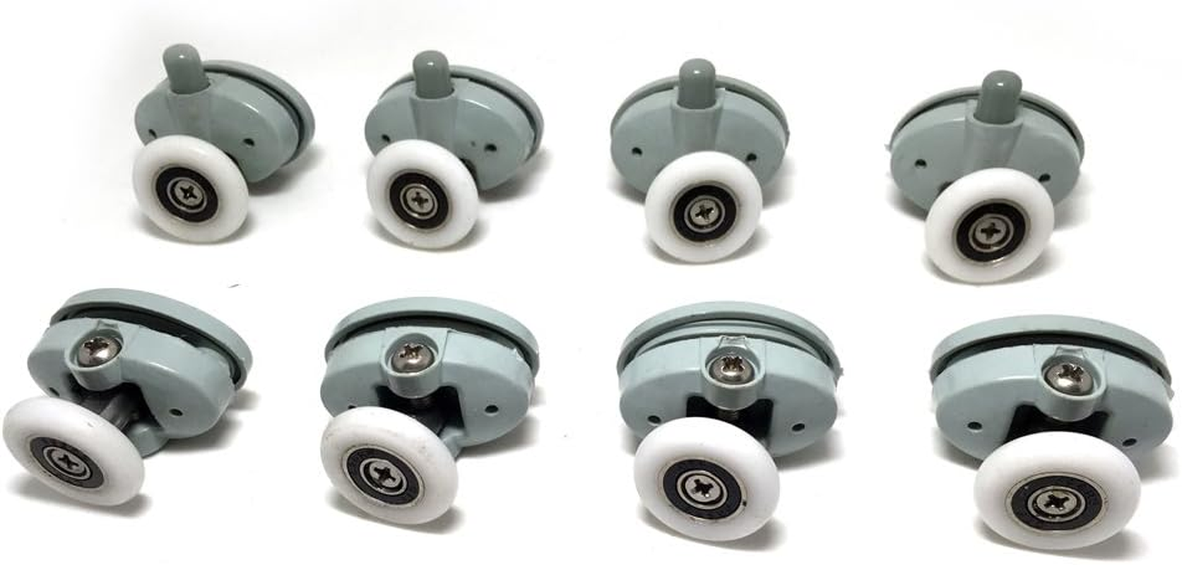 Smooth Set of 8 Single Shower Door ROLLERS /Runners /Wheels 23Mm in Diameter