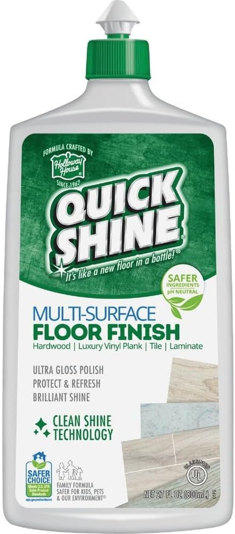 Quick Shine Ultra Gloss Sealed Wooden Floor Finish Polish, 800Ml