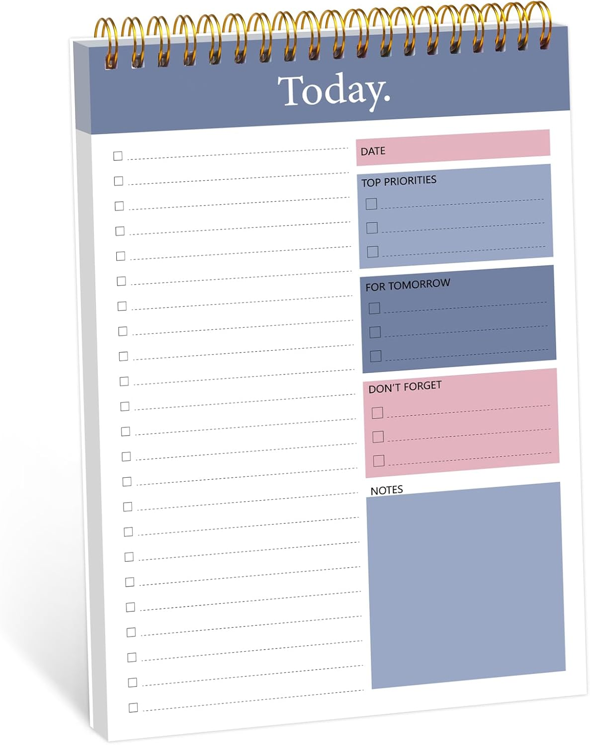 To Do List Notepad - Daily Planner Notepad Undated 52 Sheets Tear Off, 6.5
