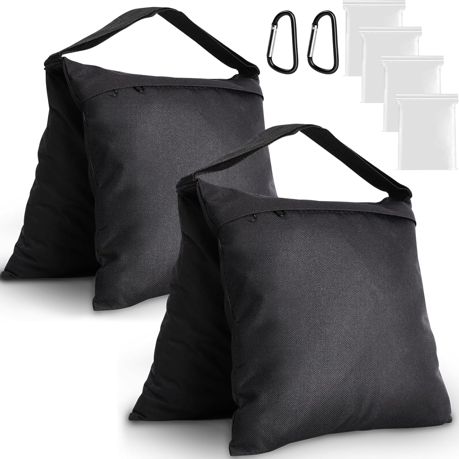 2 Packs Sandbags Weight Bags for Light Stand Photography Video Support, Heavy Duty Saddlebags for Backdrop Stand, Photo Tripod, Outdoor Canopy, Pop up Tent, Umbrella Base, Fishing Chair, Wedding Shed