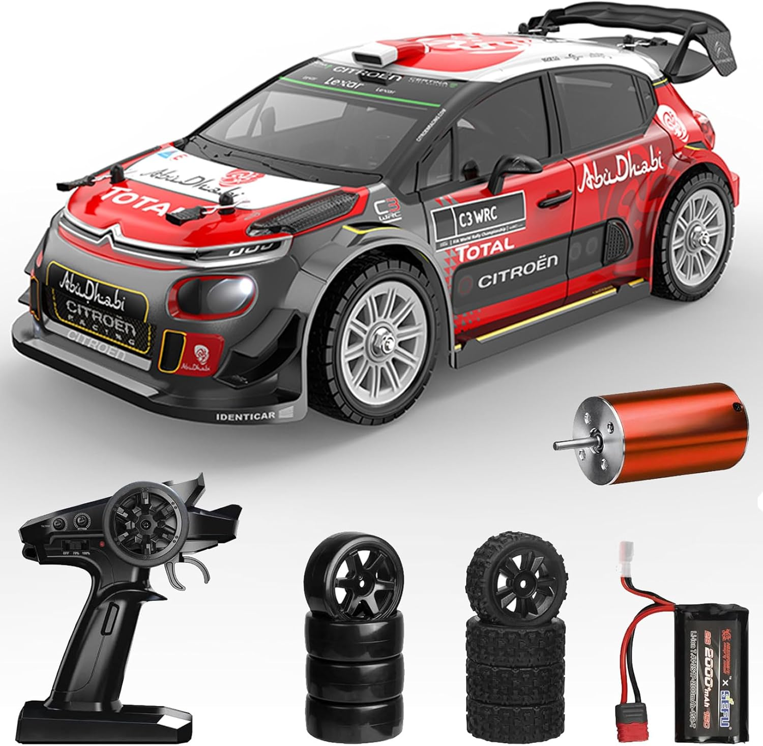 MJX 14303 Brushless RC Drift Truck,1/14 2.4G RTR Remote Control Car for Adult,4Wd Off-Road Racing Car,42Km/H High Speed All-Road Electric Hobby Toy Truck