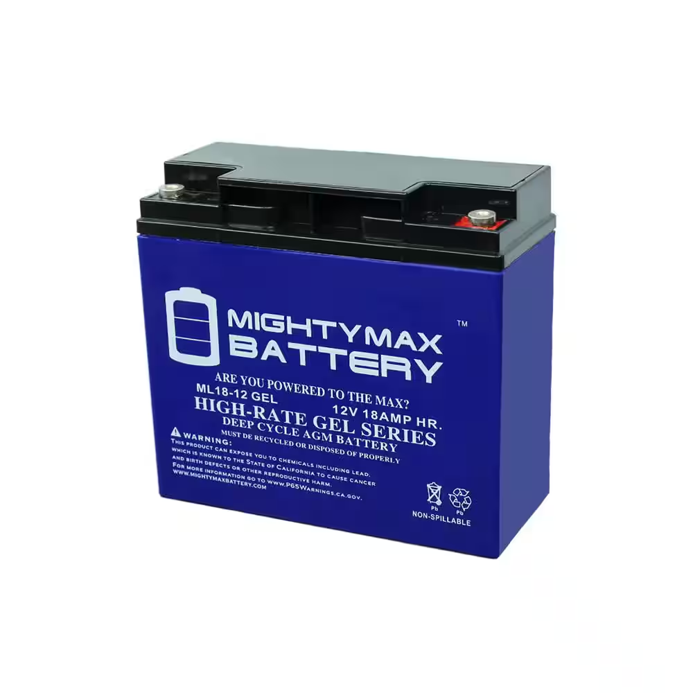 12-Volt 18AH GEL Battery Replaces Briggs Stratton Generator 193043GS