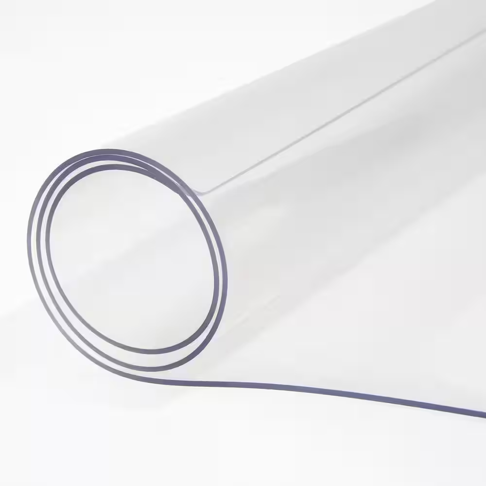 Plastic Table Cover 42 X 72 In. 1.5 Mm PVC Thick Clear Solid Table Protector Rectangle Clear Desk Mat Easy Cleaning
