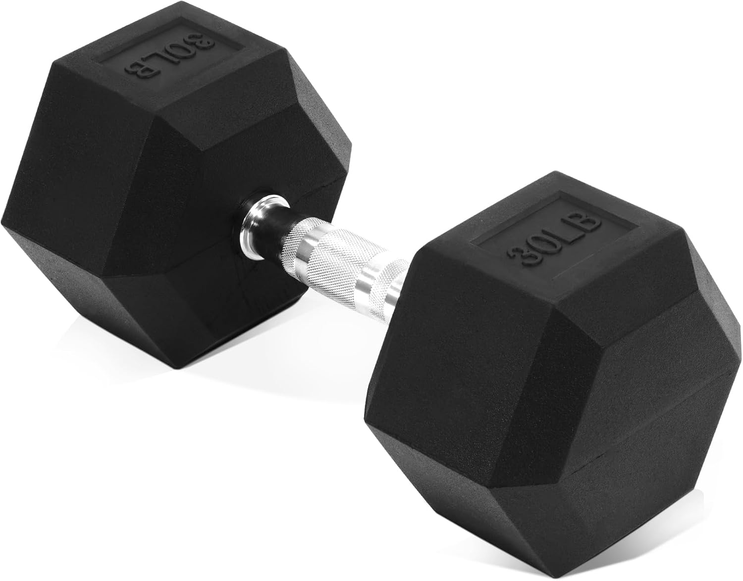 Fitvids Hex Dumbbells Rubber Coated Hand Weights for Exercises and Fitness, 10-50LB Option