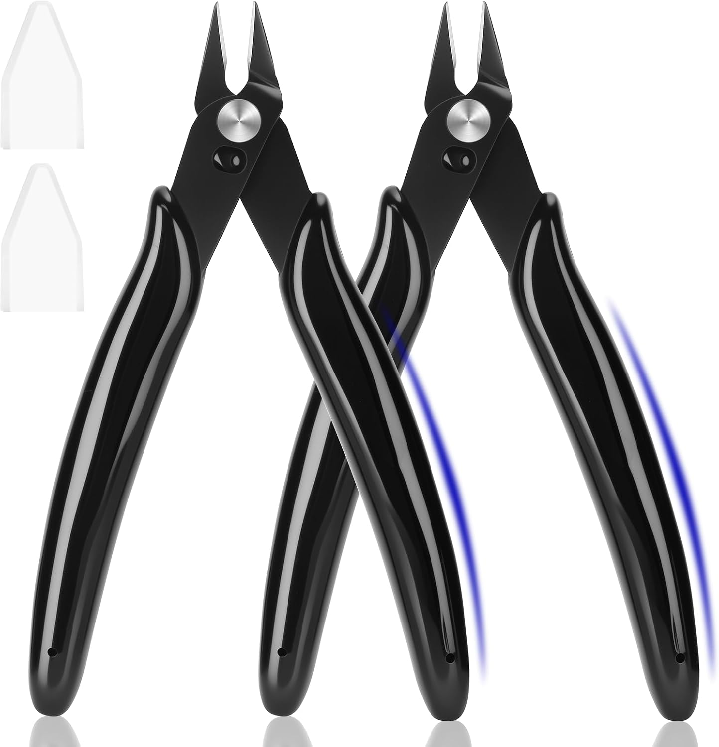 KAIHAOWIN 5-Pack Micro Flush Cutters - 5 Inch Precision Wire Snips For Electronics & Crafts KAIHAOWIN 5-Pack Micro Flush Cutters - 5 Inch Precision Wire Snips For Electronics & Crafts