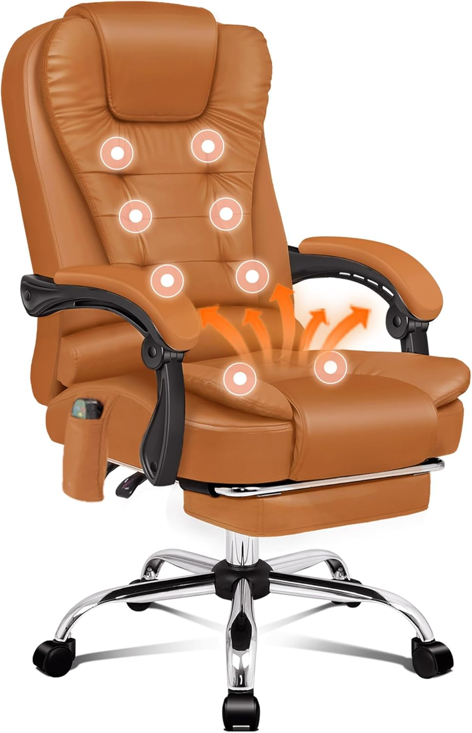 ALFORDSON Office Chair with Massage, Heated Seat and Footrest, Ergonomic Comp... - Picture 18 of 25