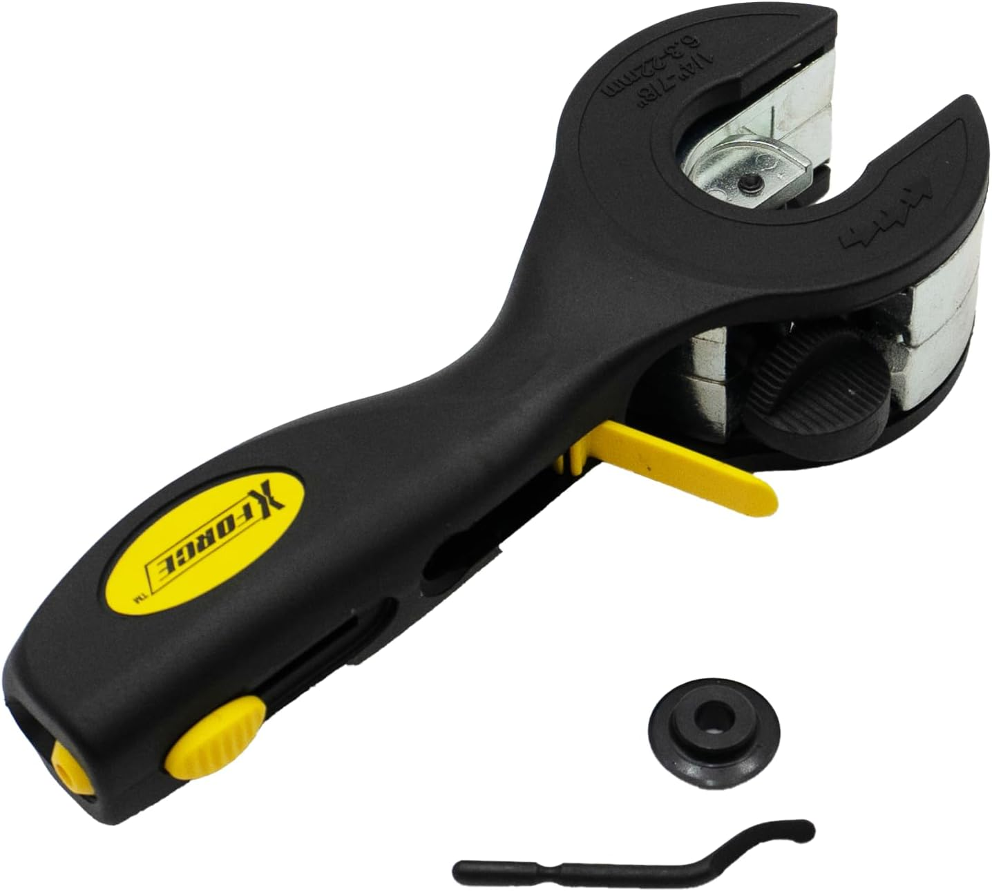 Xforce Ratcheting Metal Tubing Cutter, Adjustable Pipe Cutter for Copper, Aluminum, Stainless Steel Tubes, Heavy-Duty Hand Tool with Precision Cutting for 1/8