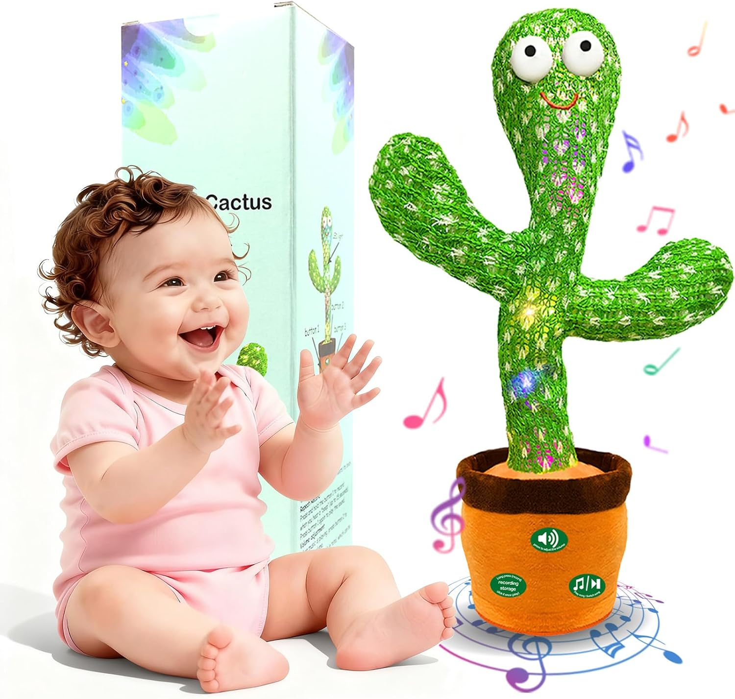 Hunfur Interactive Dancing Talking Cactus Toy