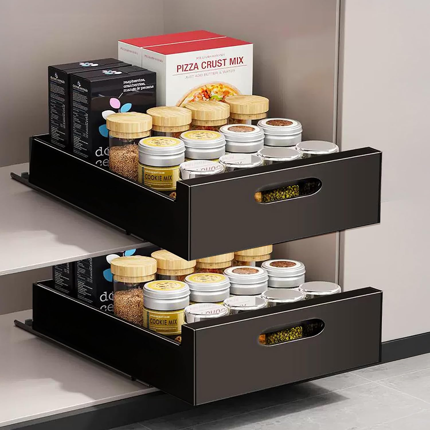 2 Pack Pull Out Drawers for Cabinets, 10