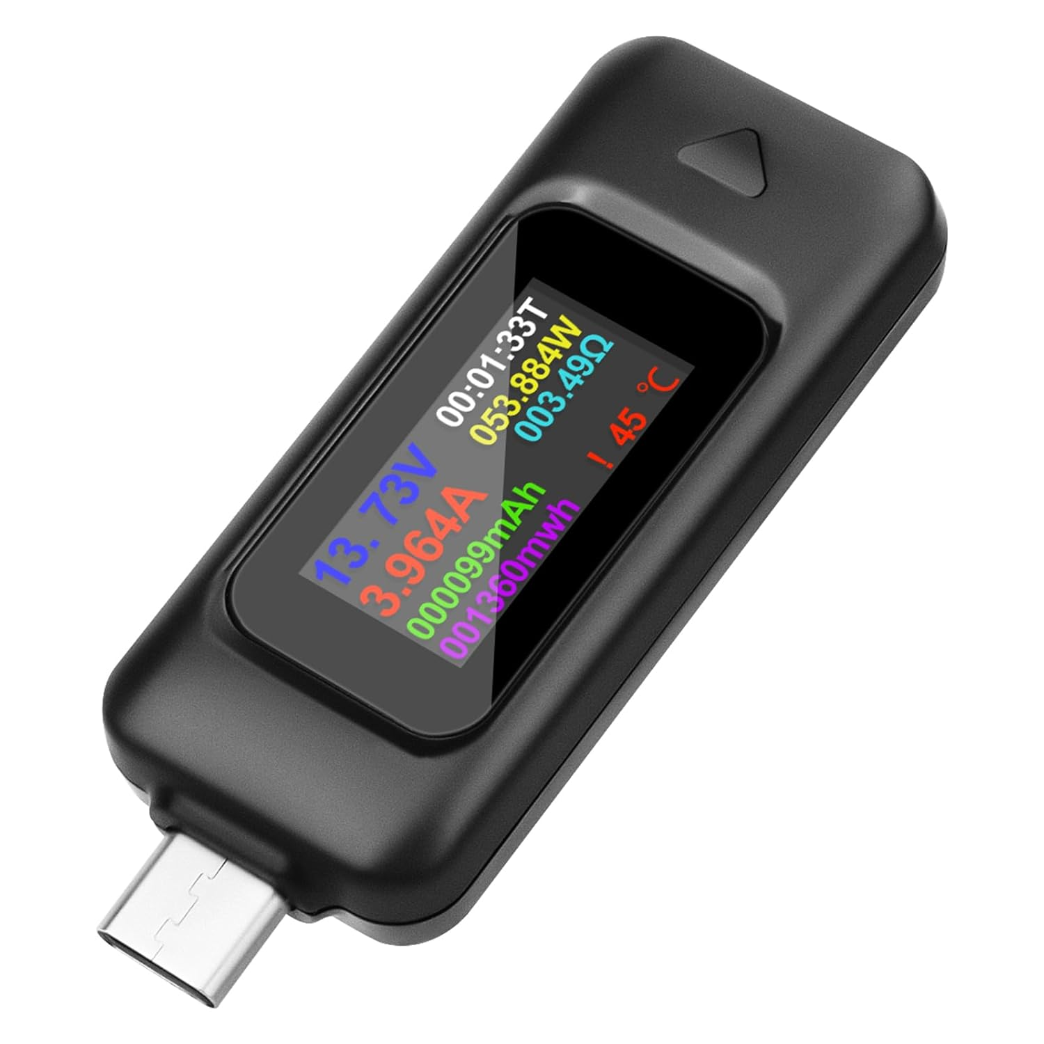 Makerhawk Type-C USB Tester Voltmeter Meter USB Multimeter Voltage and Current Tester 0-5A 4-30V USB Power Meter Multi-Function Tester Color Display Capacity Voltage Current Detector (V1)