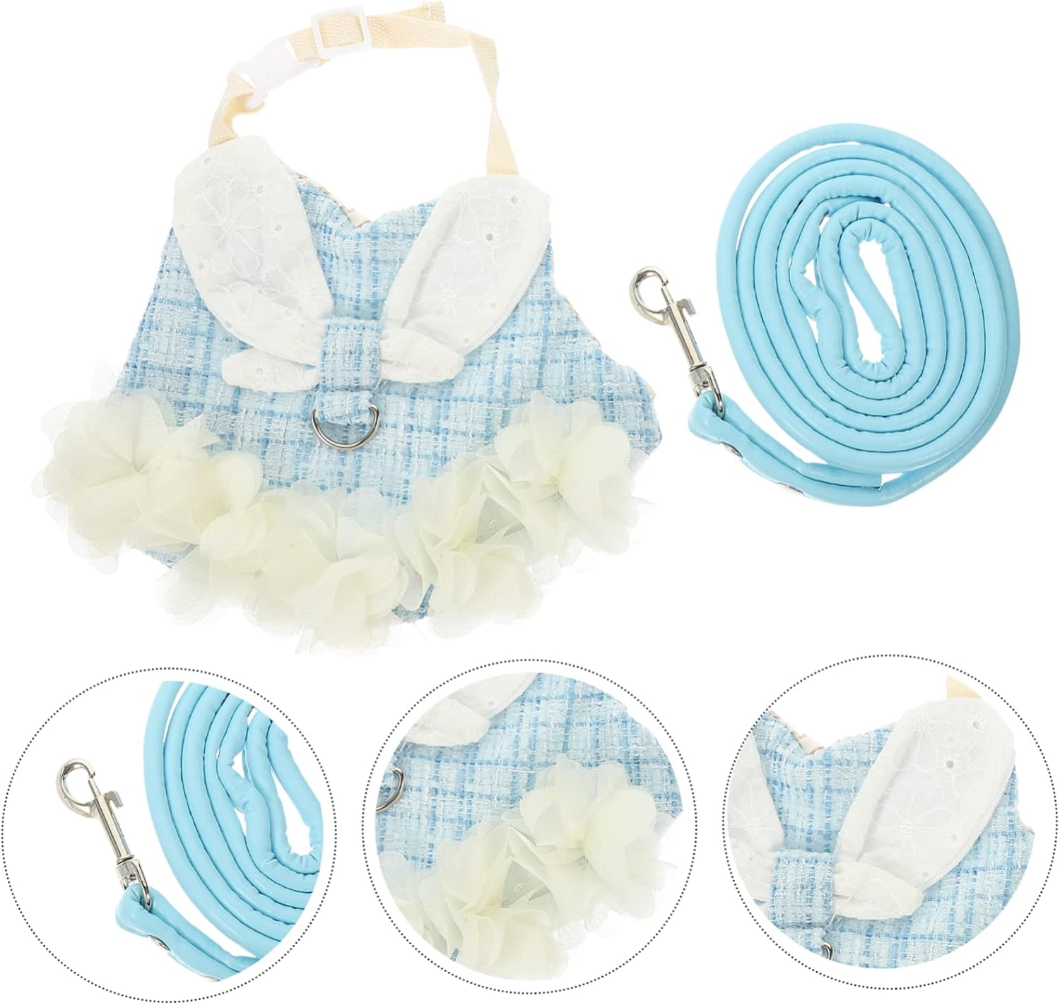 BESPORTBLE 1 Set Pet Rabbit Clothes Rabbit Harness with Leash Rabbit Costume ... - Picture 6 of 16