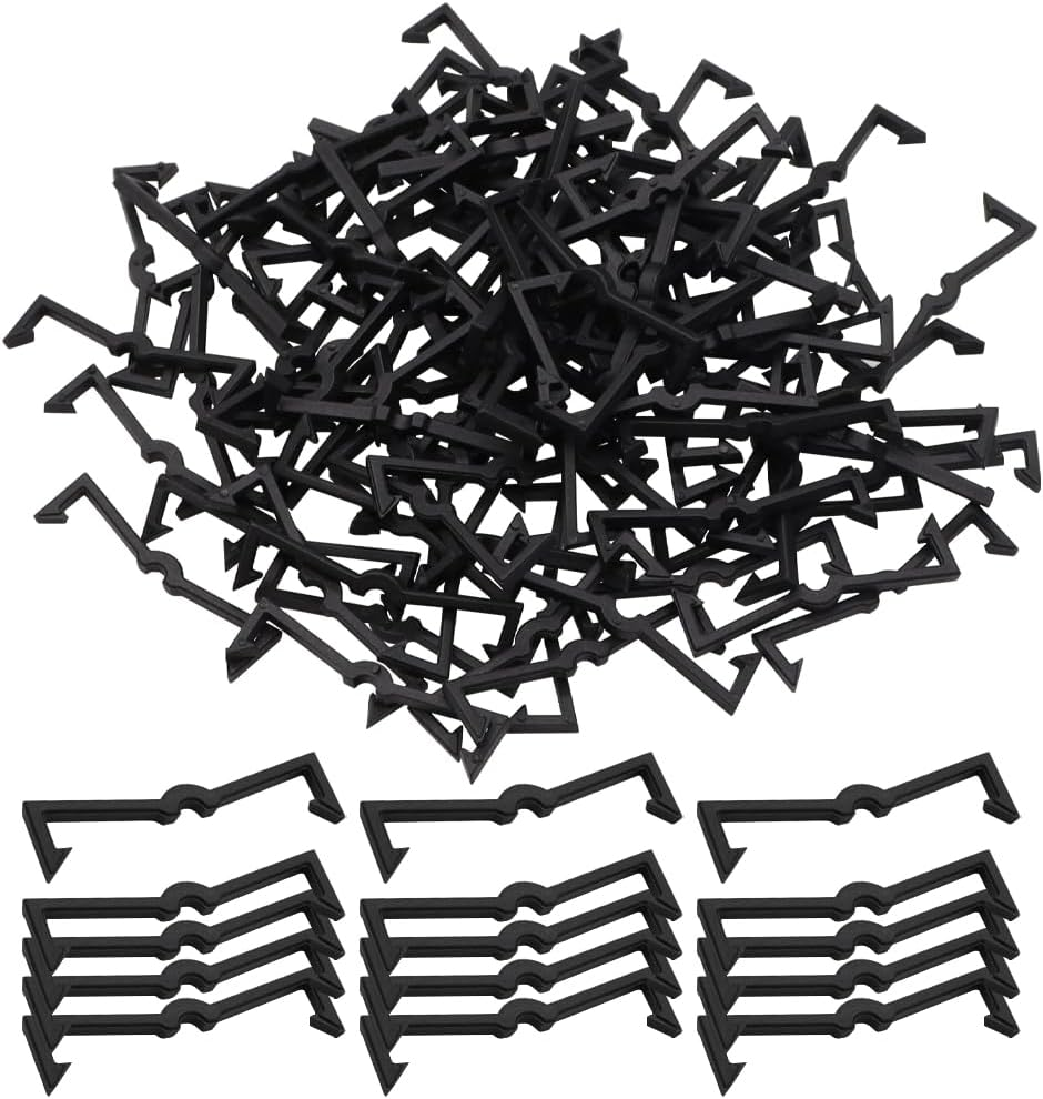 100PCS Pegboard Clips Pegboard Hook Locks Black Plastic Peg Board Locks Peg Board Organizer Accessories for 1/4