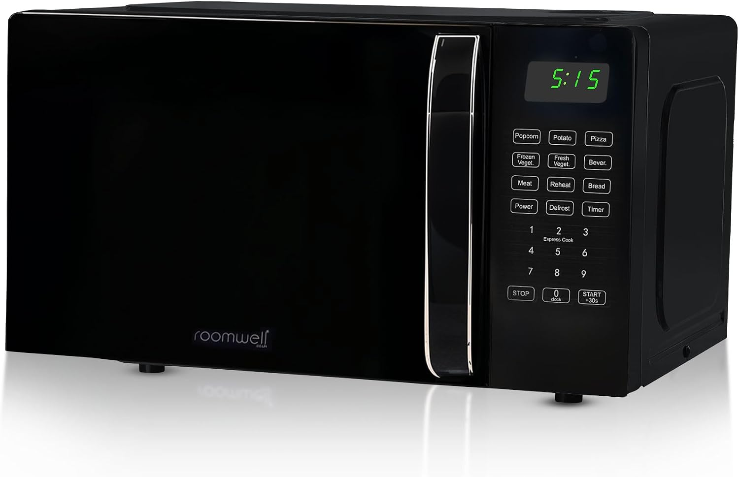 0.7 Cu Ft Microwave Countertop Small with Digital Display, 700 Watt Microwave Black Has 10 Power Levels & Auto Defrost Function Mini Microwave Oven Compact with Child Lock for Dorm, Home & Office