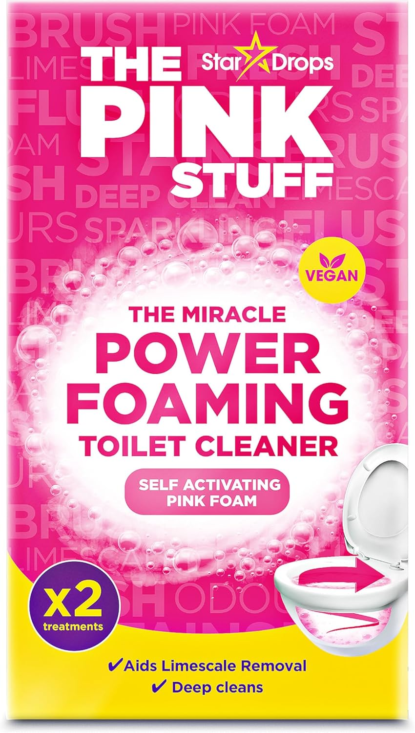 - the Pink Stuff - the Miracle Power Foaming Toilet Cleaner - 2 Treatments - Self Activating Pink Foam Pack of 1 (7 Ounce)
