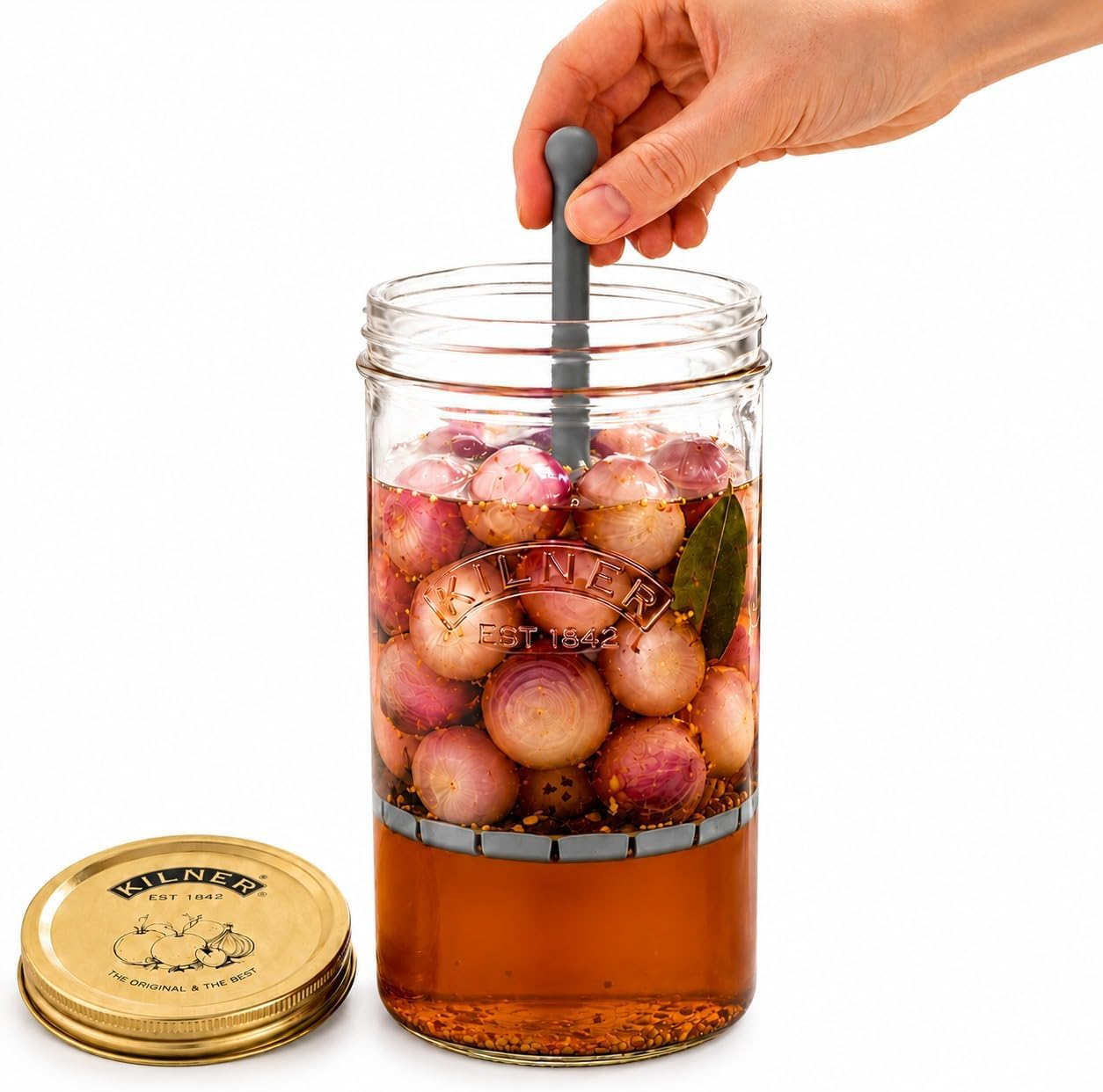 Glass Pickle Jar with Lifter and Screw Lid, 1 Litre - 0025.068V