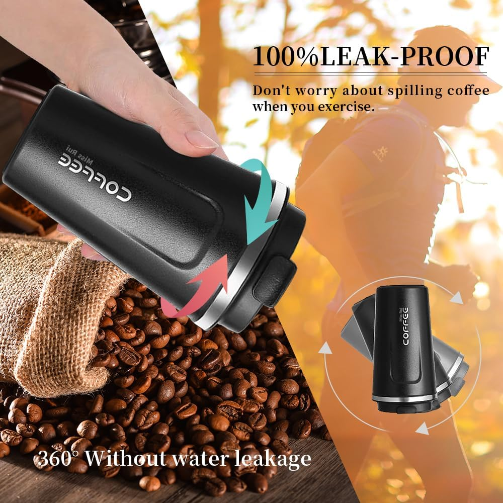 Miss Rui Coffee Cup Travel 510ml Reusable Coffee Mug Stainless Steel Insulate... - Picture 8 of 13