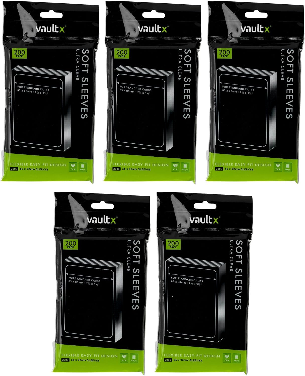 Vault X Soft Penny Sleeves (1000 Pack) Clear for Trading Cards TCG