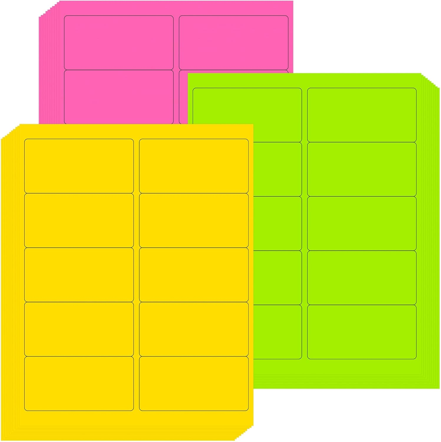 LLIKED 300 Fluorescent Address Labels 2