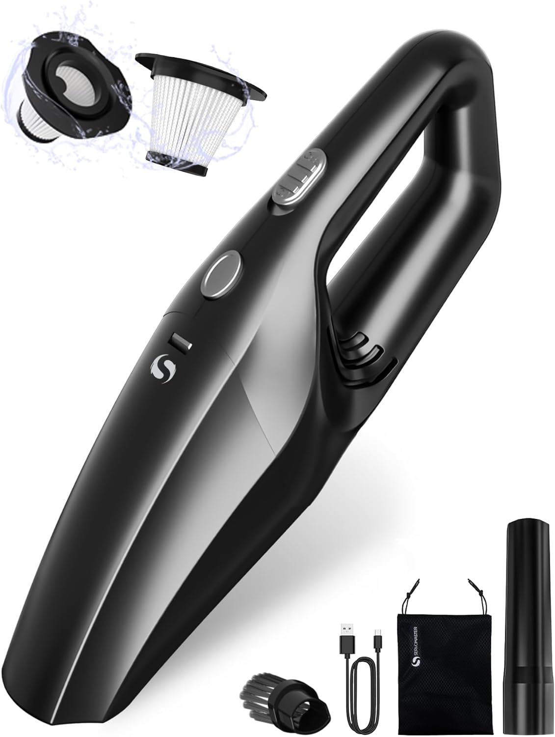 Handheld Vacuum Cordless, Car Vacuums Powerful with Rechargeable Battery, Portable Hand Held Vacuum Cordless with Washable HEPA Filter, Mini Vacuums Kit for Men and Women