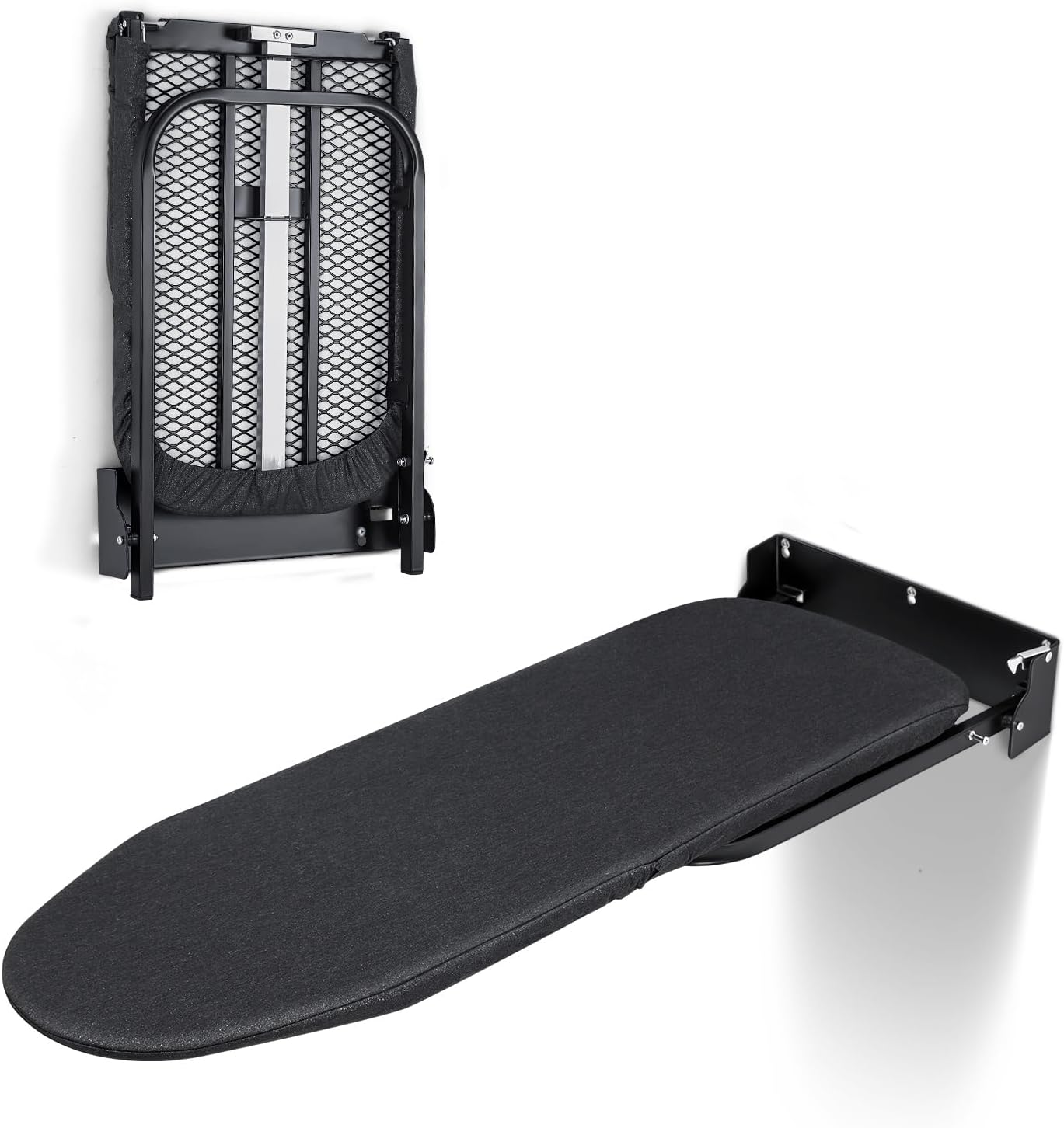 12"×36" Wall Mounted Ironing Board with Heat Resistant Cover | Folding Ironing Board Cabinet,Compact Wall Mount Fold down Iron Board for Small Spaces