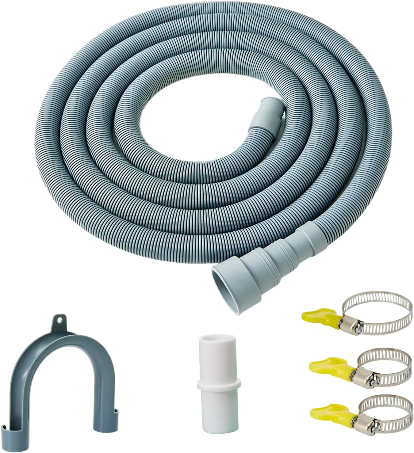 Universal Washing Machine Drain Hose Extension & Portable Washer Drain Hose,Dishwasher Drain Hose with Clamp (6.5Ft)