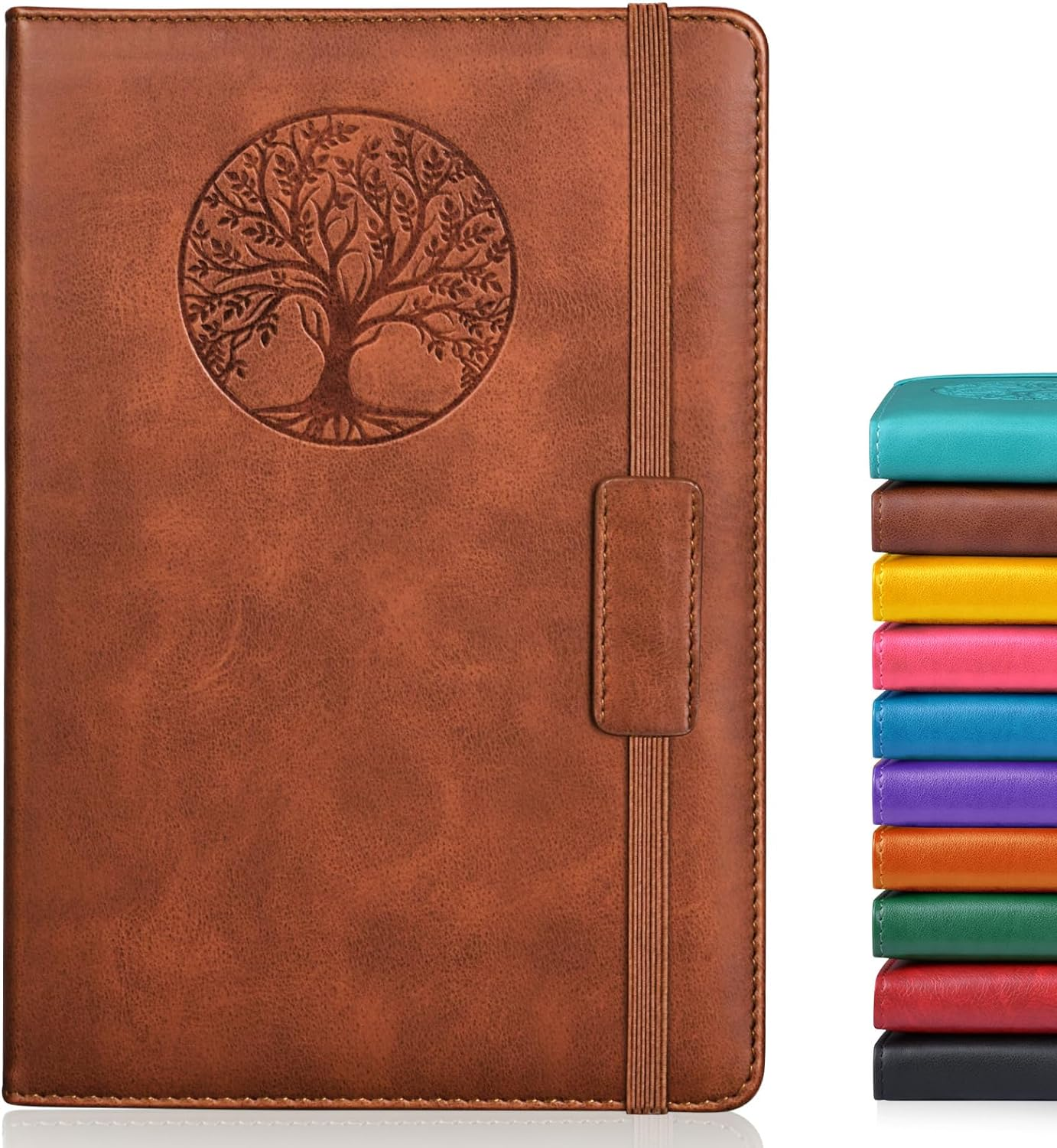 Lined Journal Notebook for Women Men,256 Pages A5 Hardcover Leather Journals for Writing,Travel,Business,Work & School,College Ruled Notebooks for Note Taking,Diary Notepad 5.7