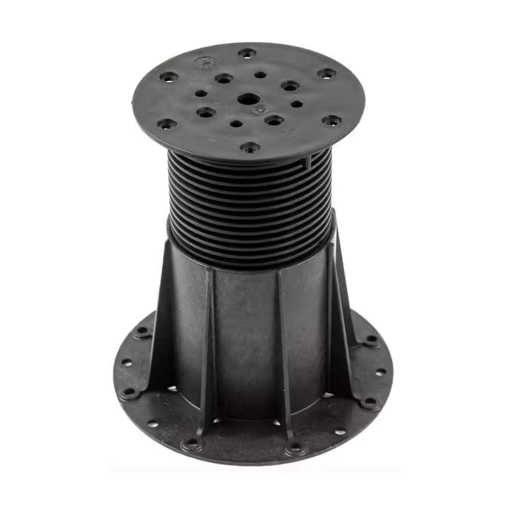 Black 7.87 In. Plastic Adjustable Pedestal for Tile and Paver Pedestal System Adjusts up to 8.86 in (12-Pieces)