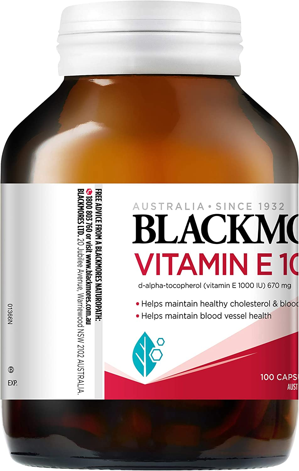 Blackmores Vitamin E 1000IU |Supports Healthy Cholesterol Levels | 100 Capsules - Picture 12 of 14