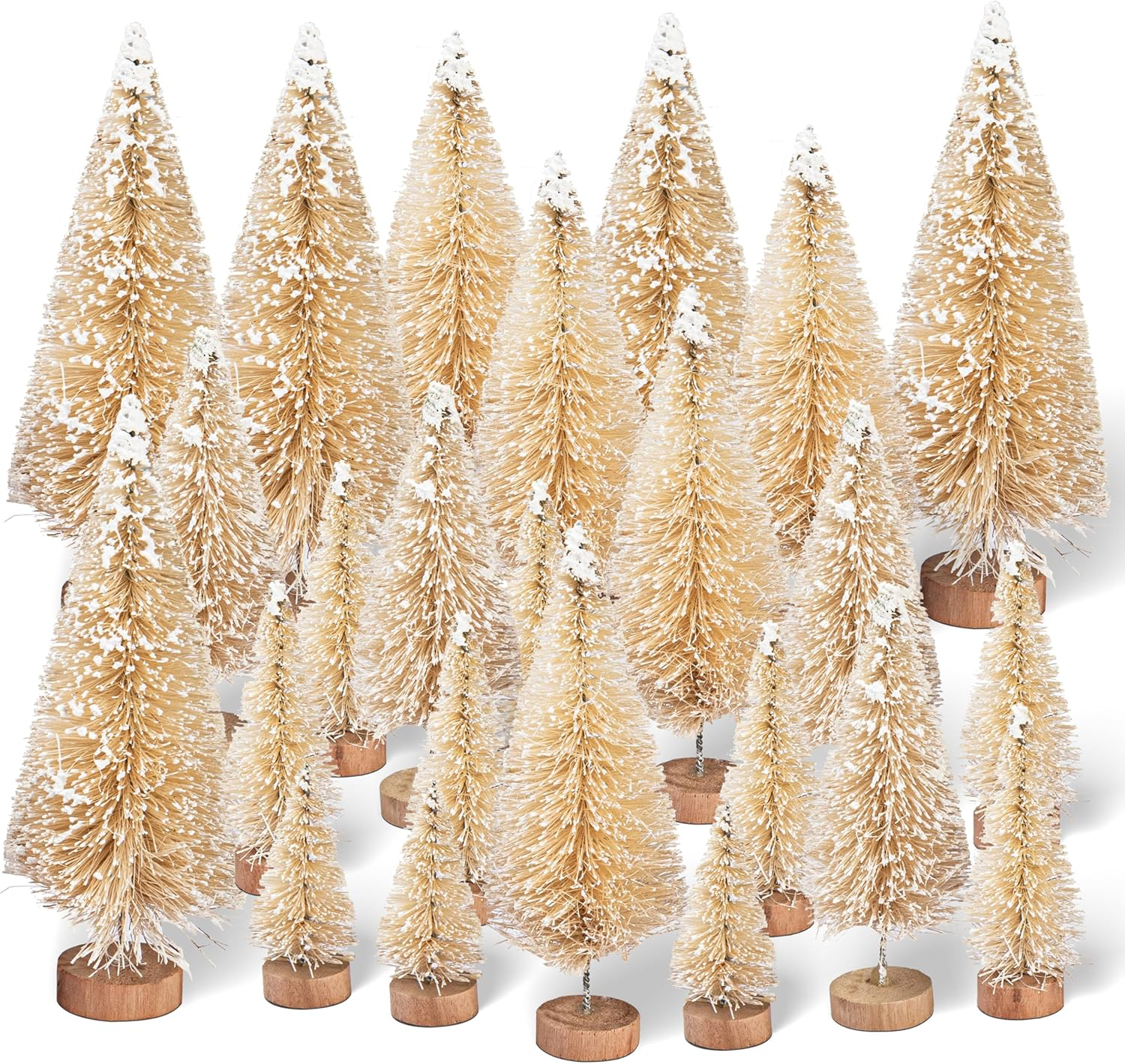 30 Pcs Mini Christmas Trees, Btowin VCF 3 Color Artificial Snow Frost Trees S... - Picture 13 of 13