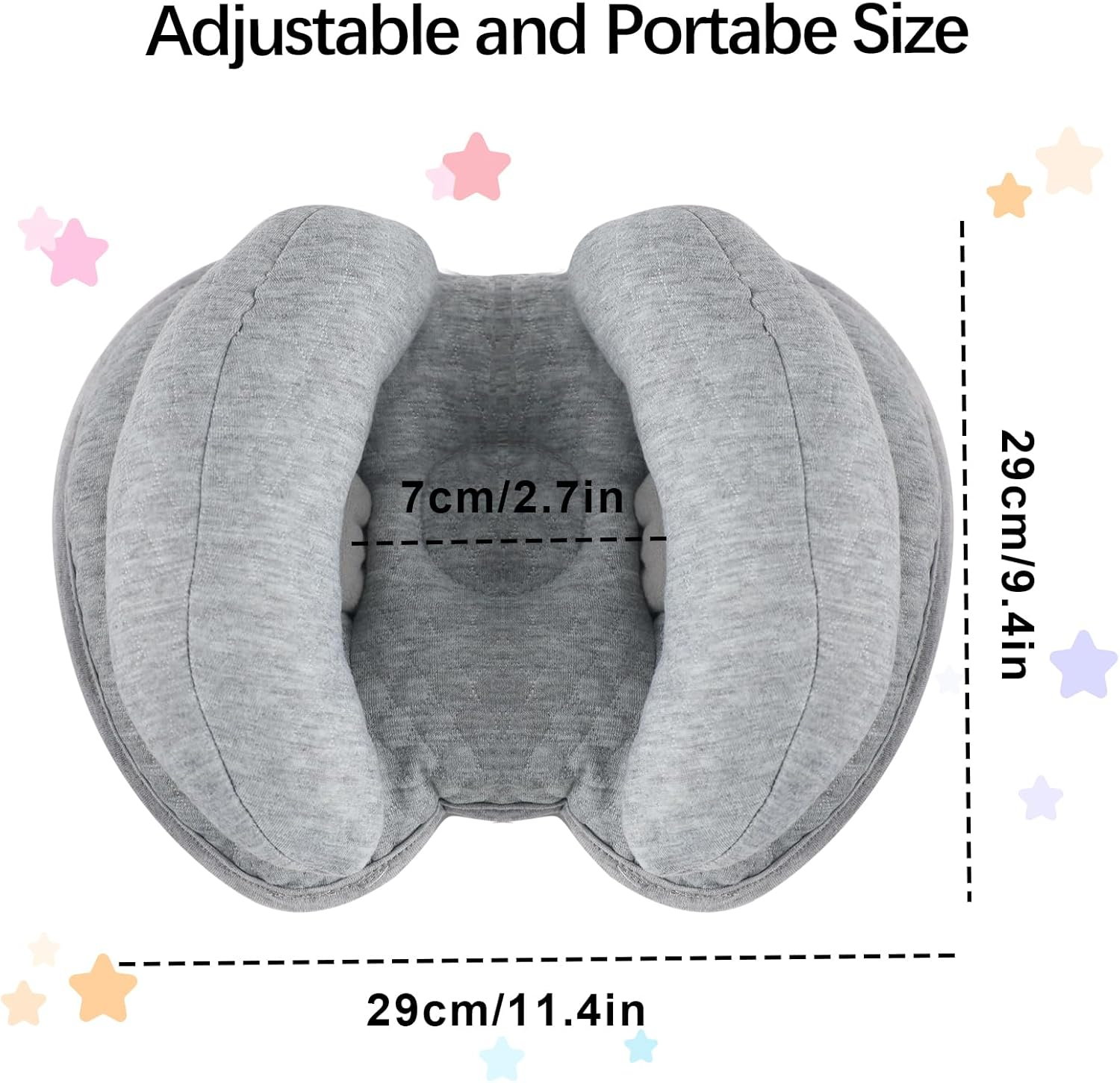 Blublu Park Baby 2 in 1 Travel Cushion, Banana Shape Baby Neck Head Support T... - Picture 8 of 14