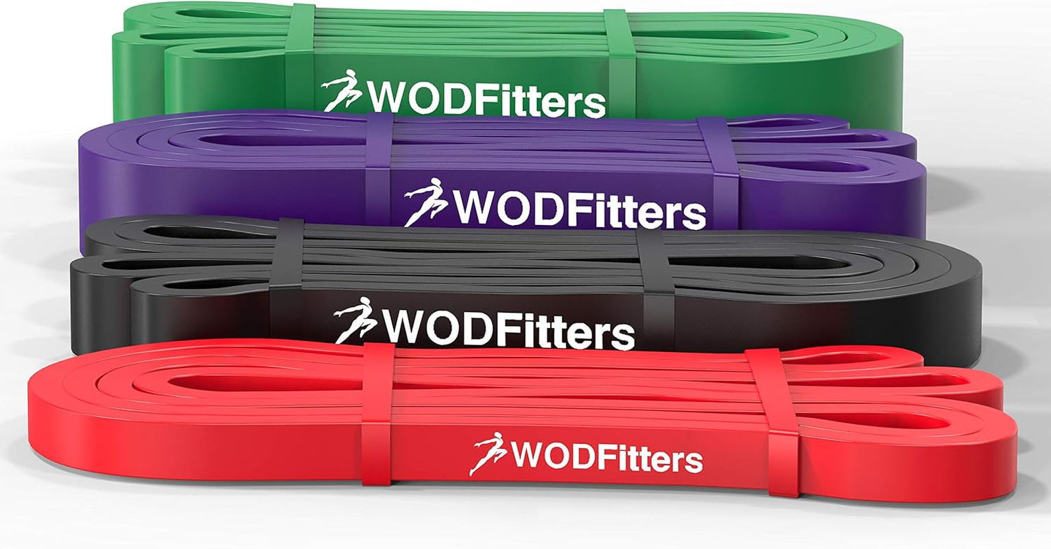 Wodfitters Pro Series Pull-Up Assistance Bands – Premium Resistance Loop Bands for Assisted Pull Ups, Muscle Ups, Strength Training & Mobility – Durable Bands for Functional Fitness