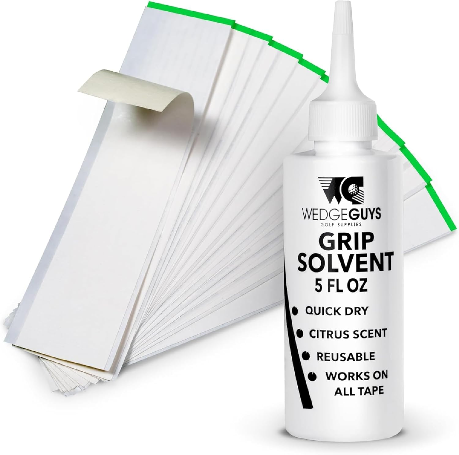 Wedge Guys Golf Grip Kits for Regripping Golf Clubs - Professional Quality - Options Include Hook Blade, 15 or 30 Tape Strips, 5 or 8 Oz Solvent, Grip Tape Remover, Bench Vise & Rubber Clamp