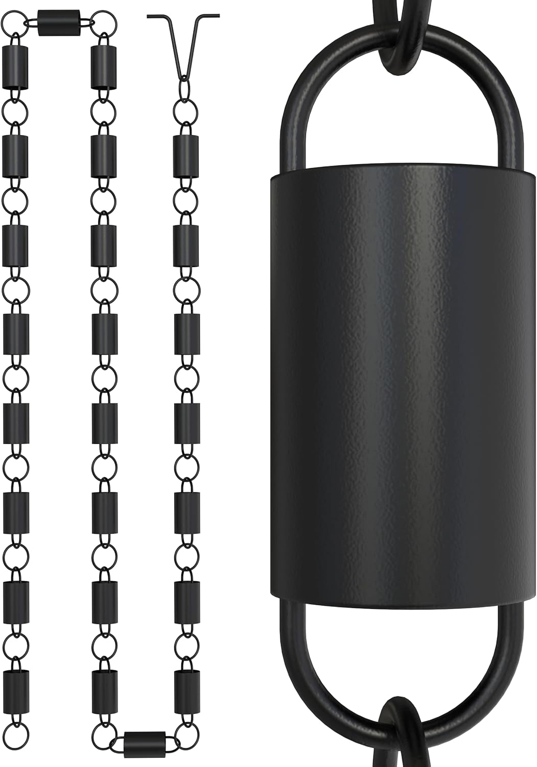 Channel Rain Chain (Black) by (8.5 FT)