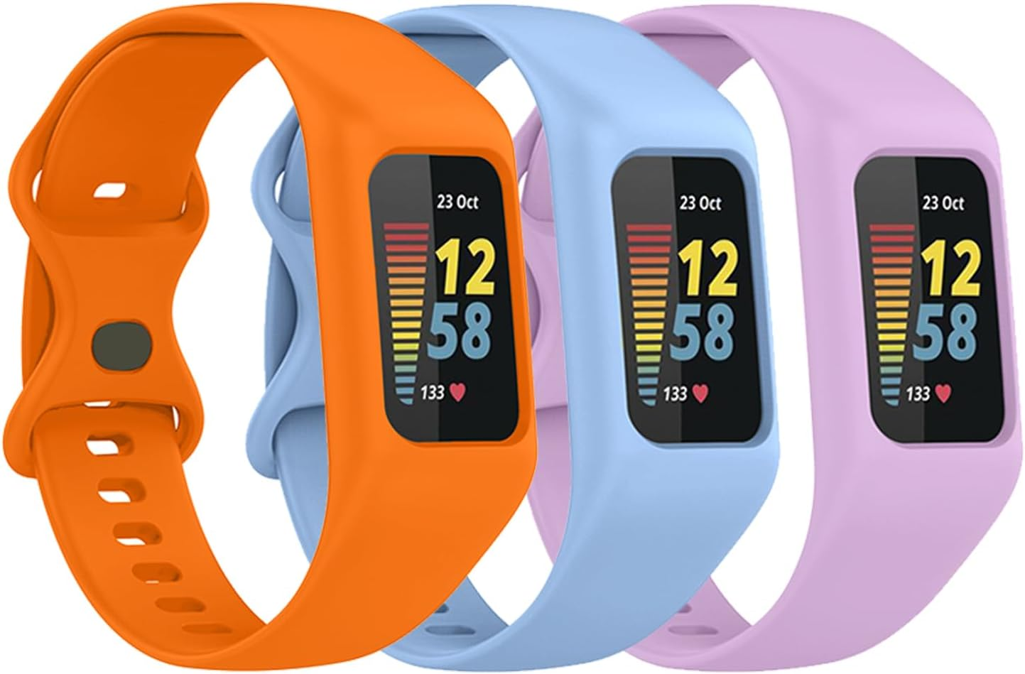 Gheper 3 Pack Soft Watchband Compatible with Fitbit Charge 6, Charge 5, Charg... - Picture 12 of 13